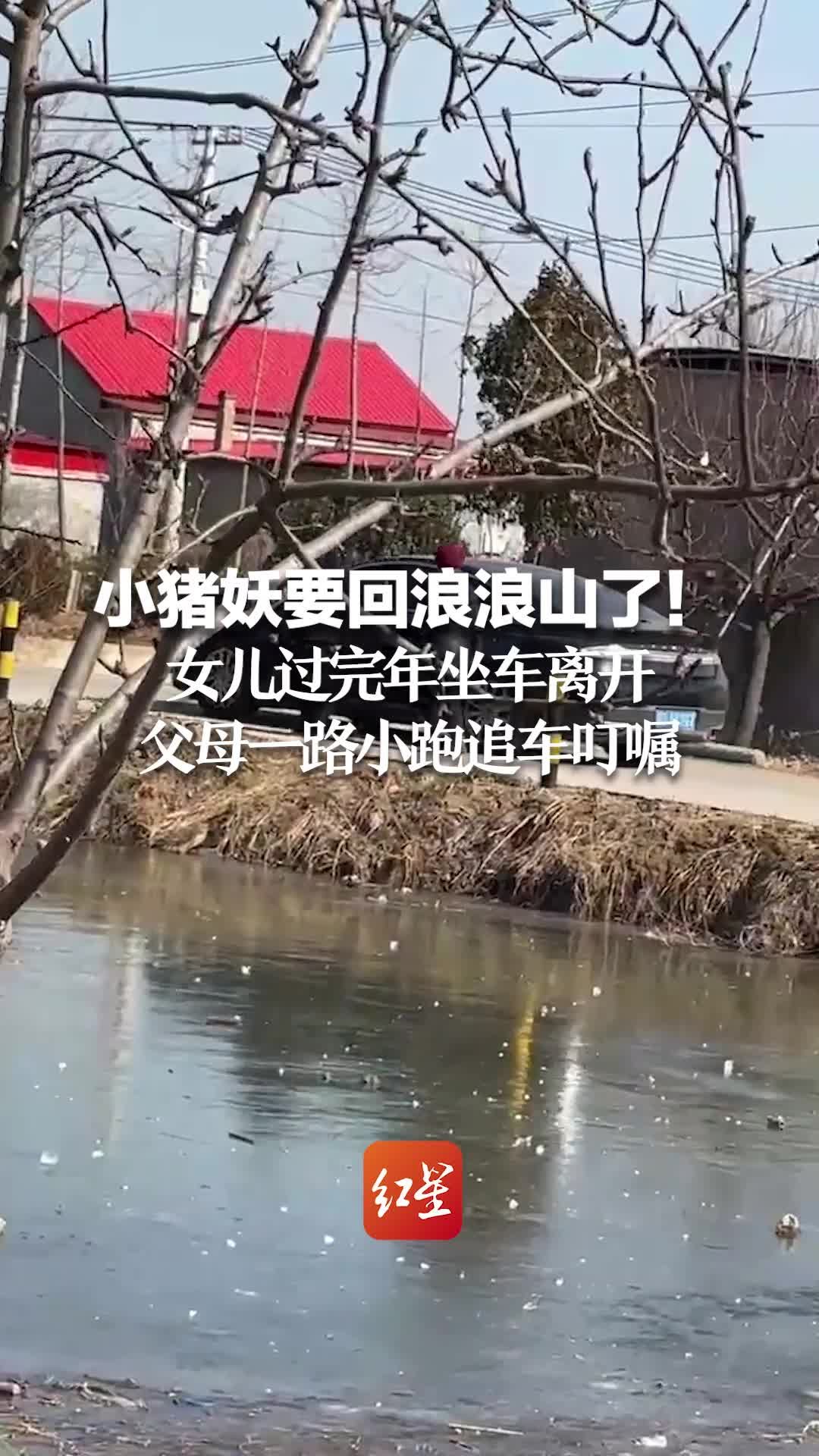 小猪妖要回浪浪山了！女儿过完年坐车离开 父母一路小跑追车叮嘱