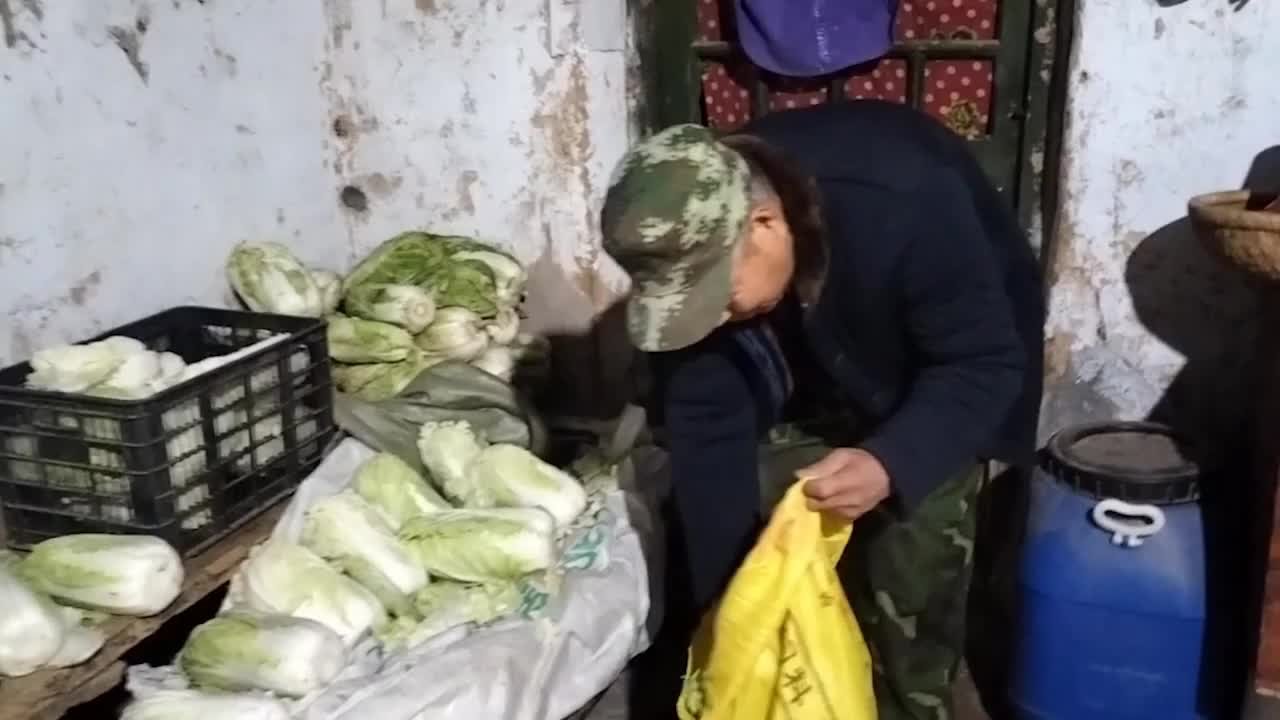 儿子返程，父亲连夜准备150斤蔬菜：想帮他省点钱