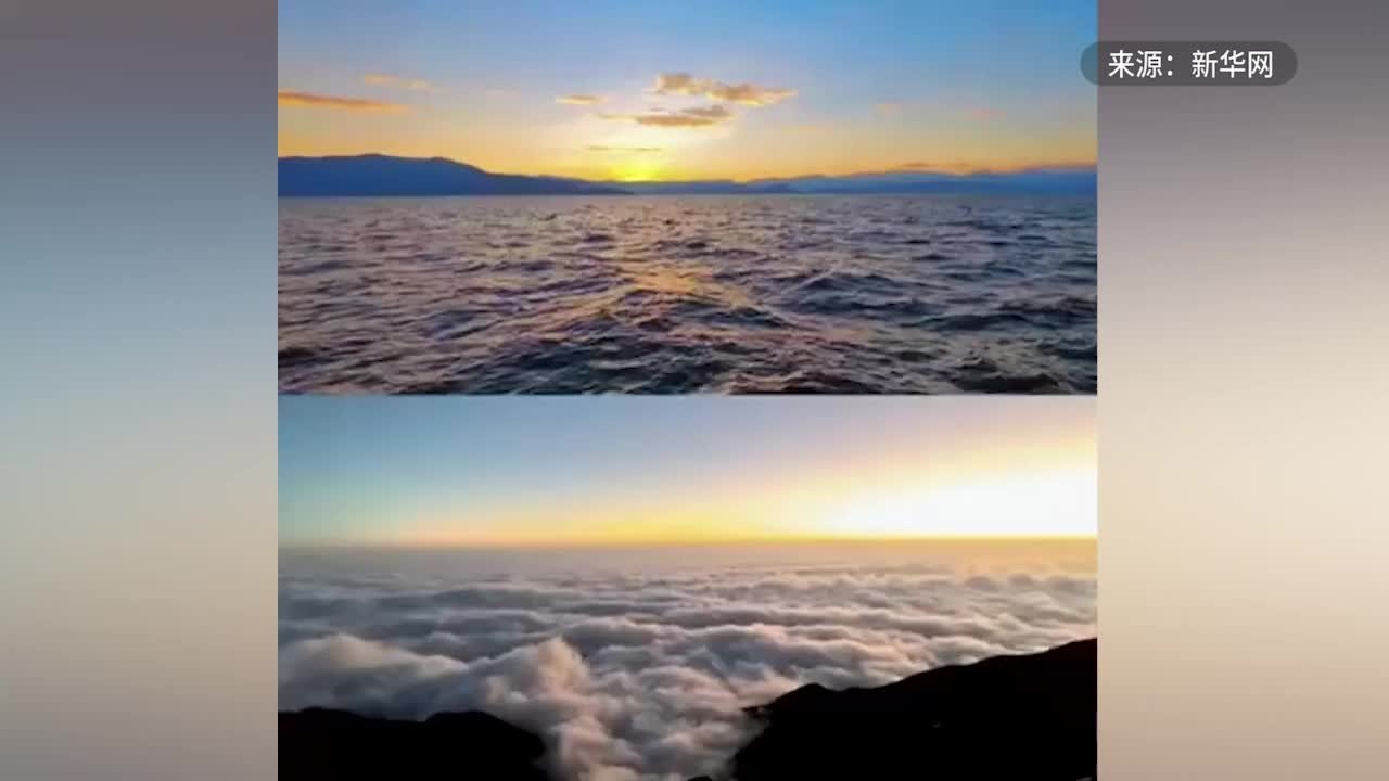 被洱海和苍山云海同框惊艳到了
