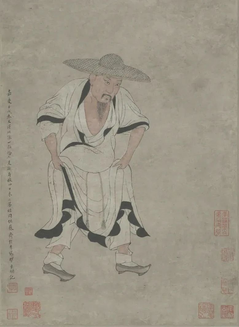 临苏轼像轴（局部），明·朱之蕃，故宫博物院藏