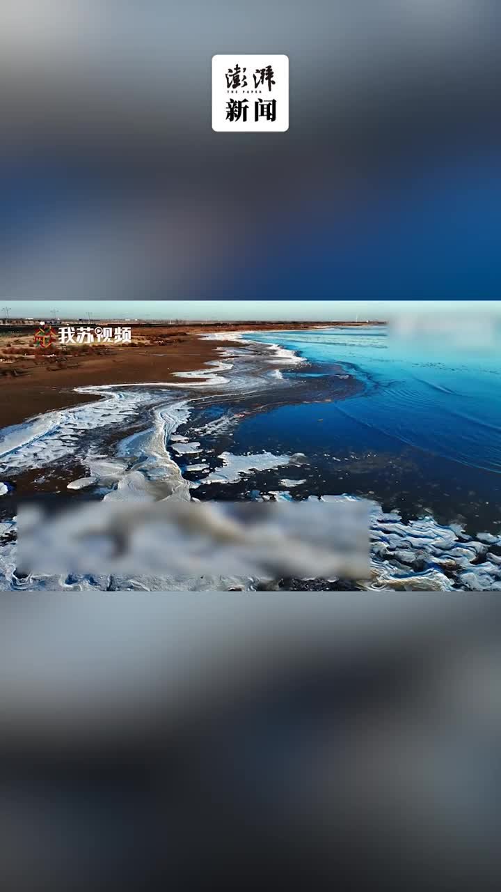 江苏连云港：海水冰凌形成美丽风景