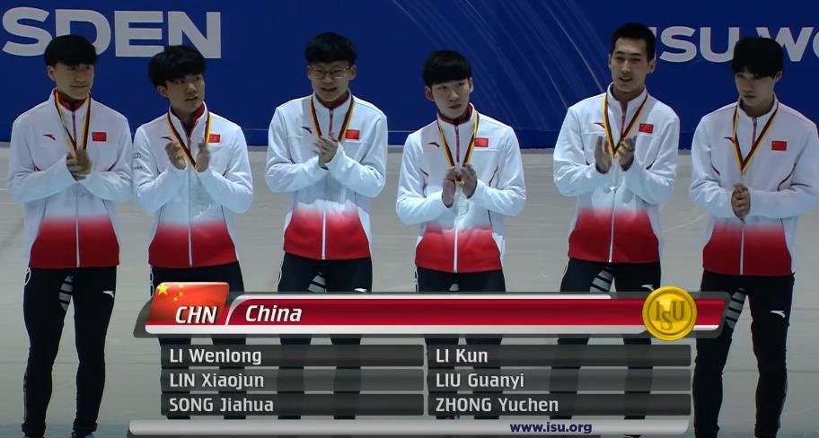 中国队夺冠。来源：中国冰雪微信公众号。