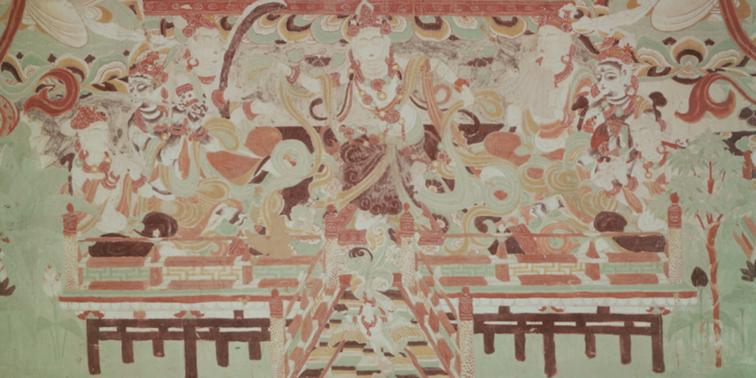 158窟 中唐 东壁北侧 金光明经变-舞乐