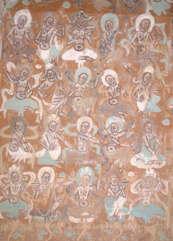 272窟 北凉 西壁龛外南侧 听法菩萨