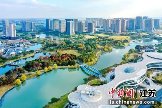 航拍昆山开发区。昆山开发区党群工作部供图