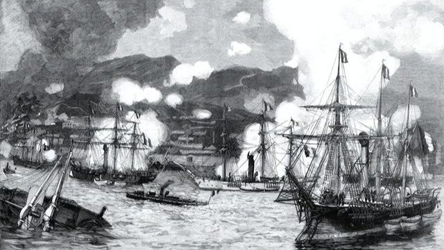 1884年法国军舰突袭福建水师，半小时内船政水师主力几乎全军覆没