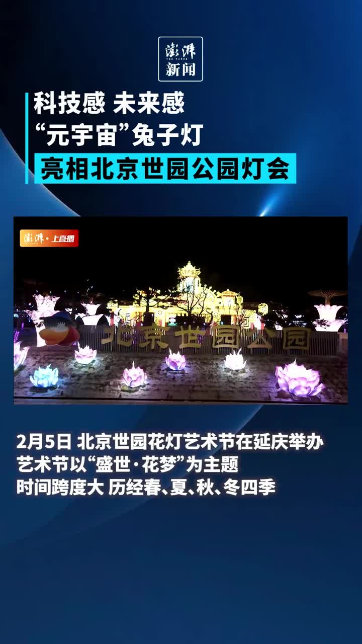 充满未来感的元宵节！“元宇宙”兔子灯亮相北京世园公园