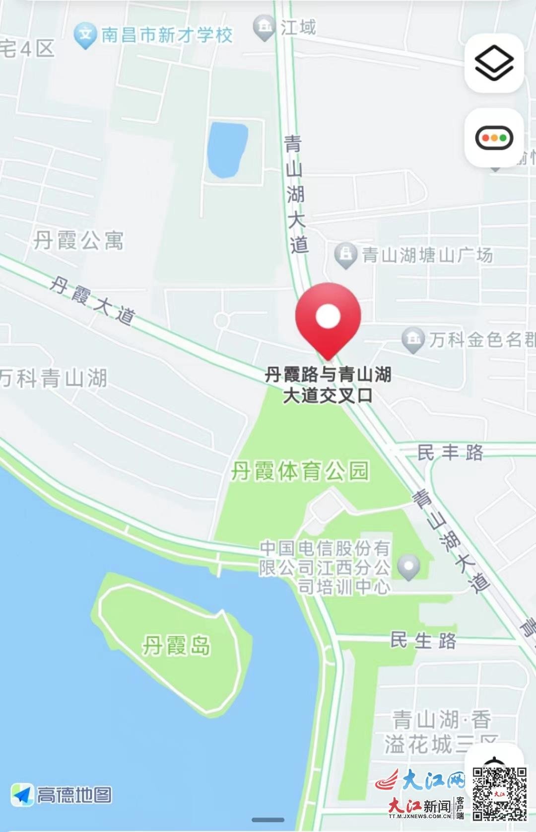 地图显示三条路成“Z”字形