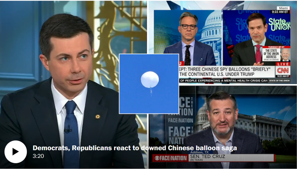 ▎2023年2月5日,美国共和党和民主党议员在电视节目中评论拜登在发现中国气球后的外交政策后果。图源:华盛顿邮报