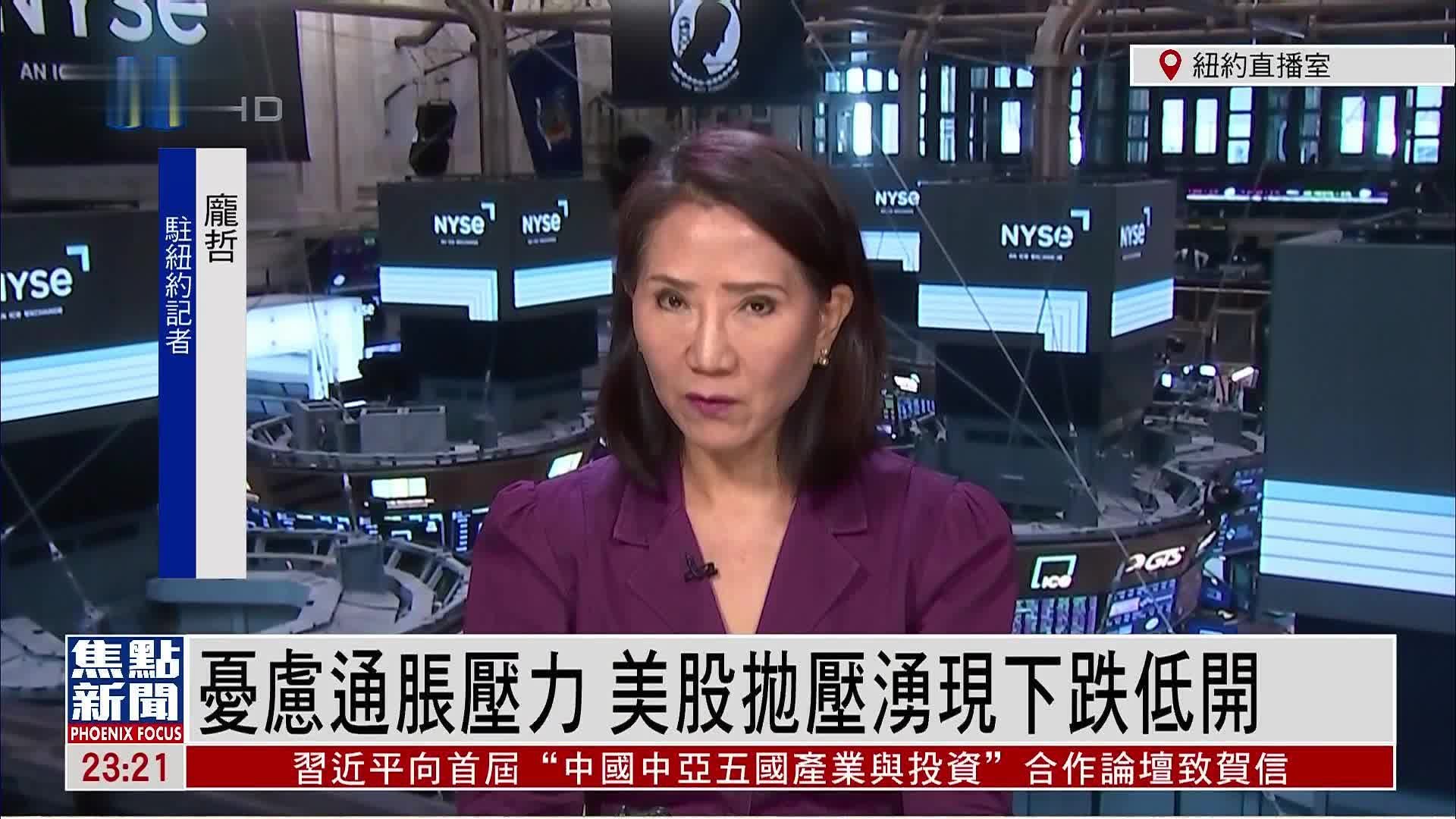 忧虑通胀压力 美股抛压涌现下跌低开