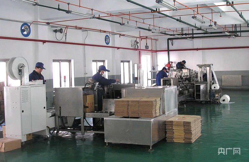 平凉兴安民爆器材有限公司炸药作业区自动包装流水线（央广网发 静宁县融媒体中心 供图）