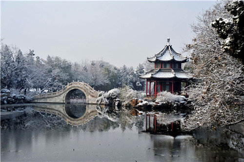 从“雪香园”到“城市蓬莱”，雪后的古莲花池究竟有多美？