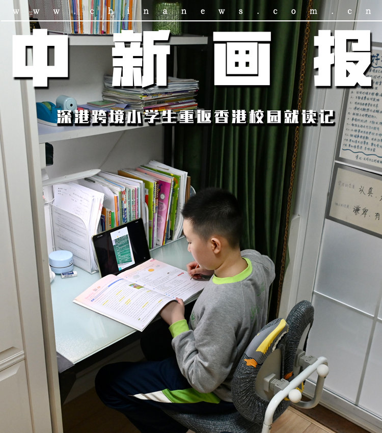 文锦渡口岸附近的深港跨境小学生何其乐就读于香港元朗凤溪第一小学