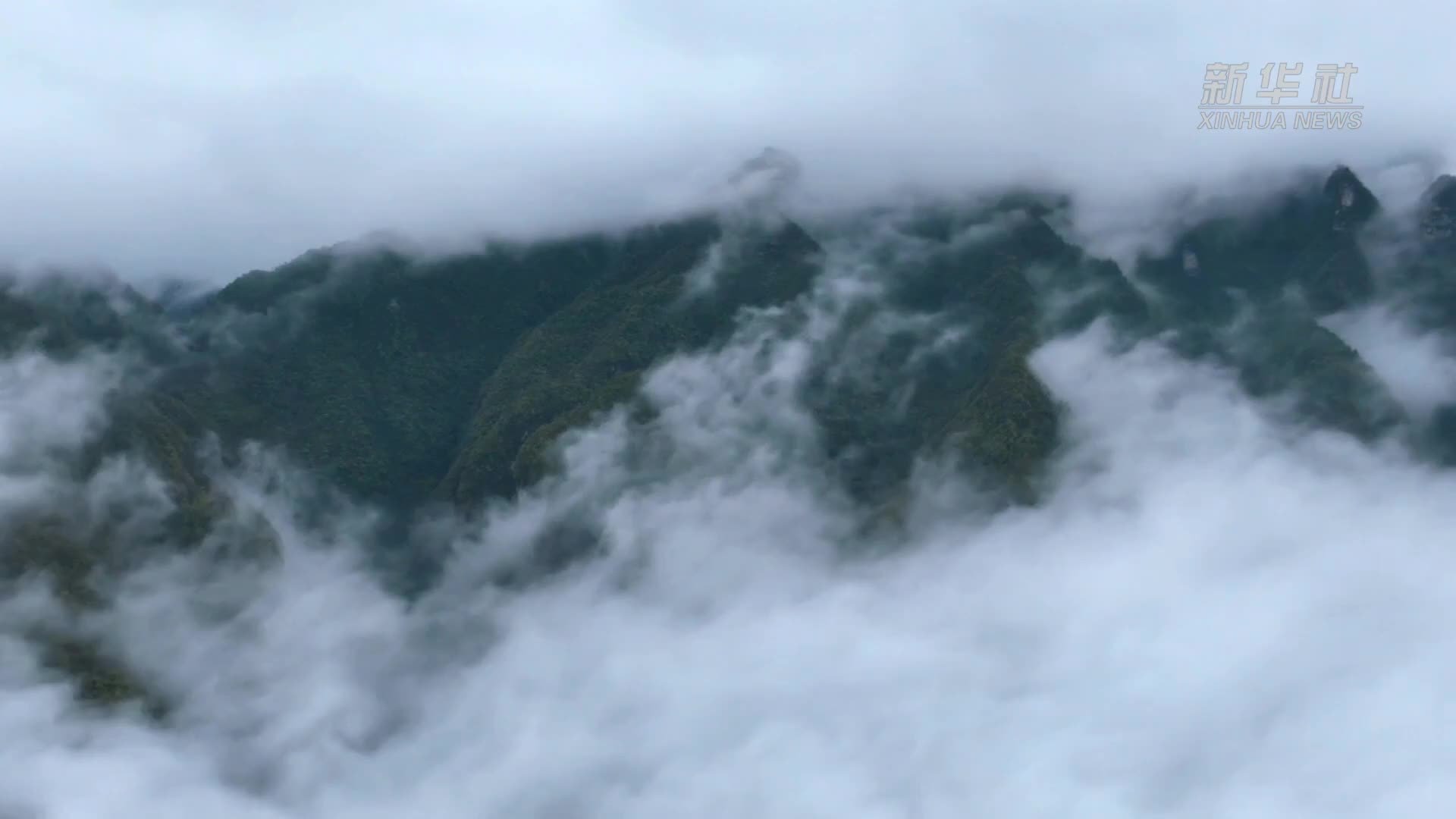 春到武陵山 瞰雨雾云海