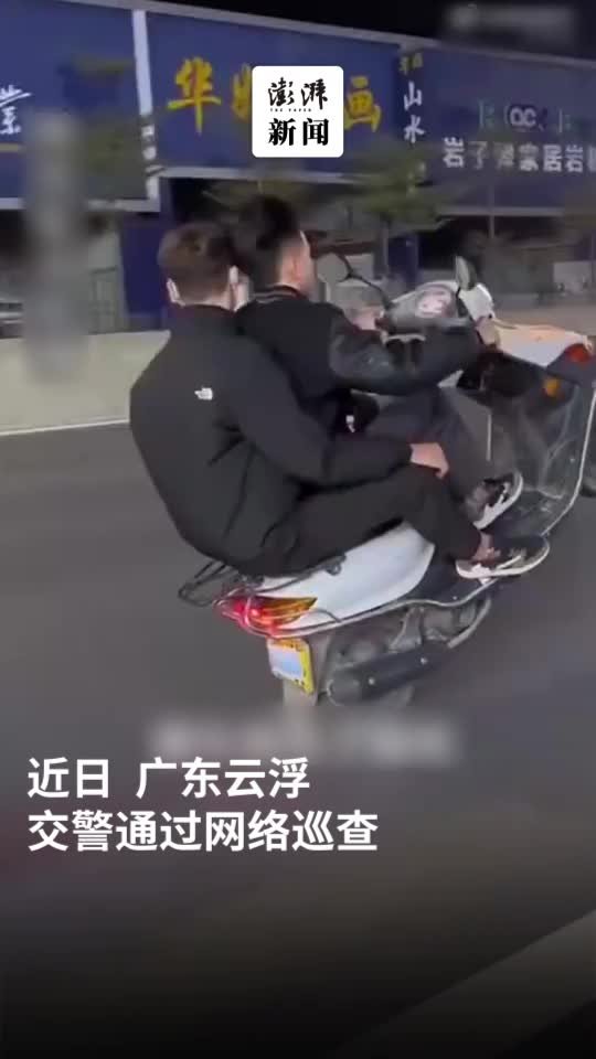 “鬼火少年”危险驾驶电动车，交警严肃批评教育