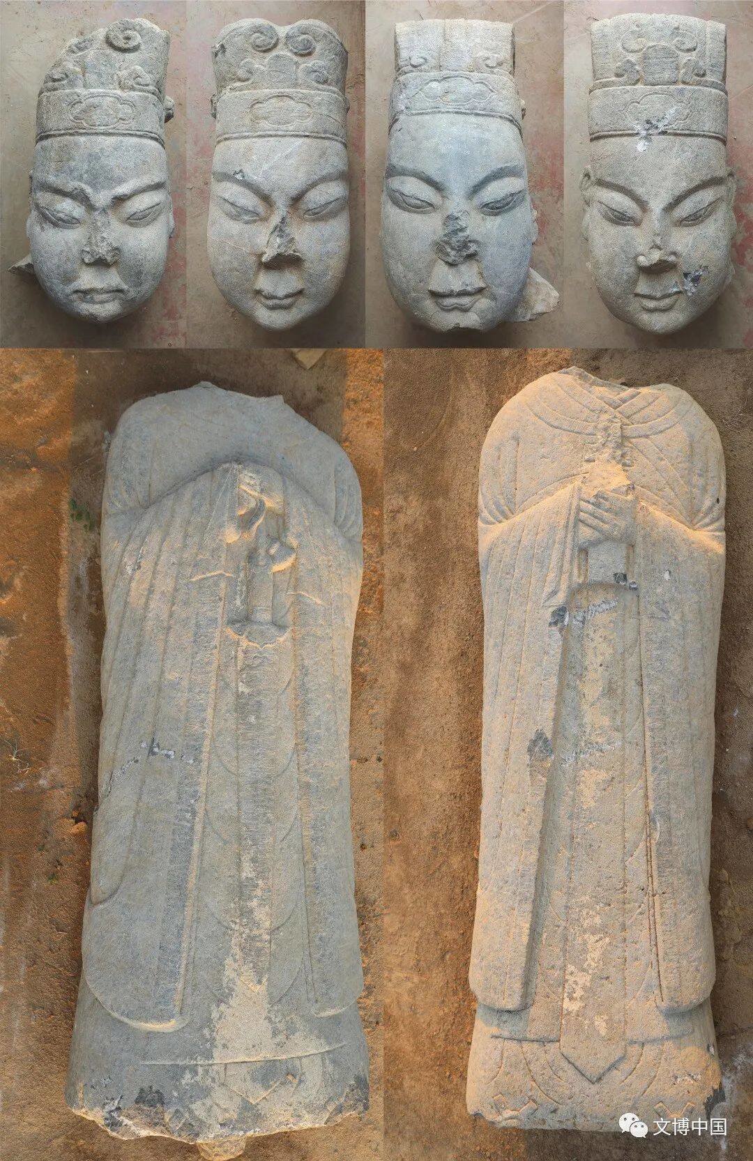 张荣家族墓地出土部分石像生