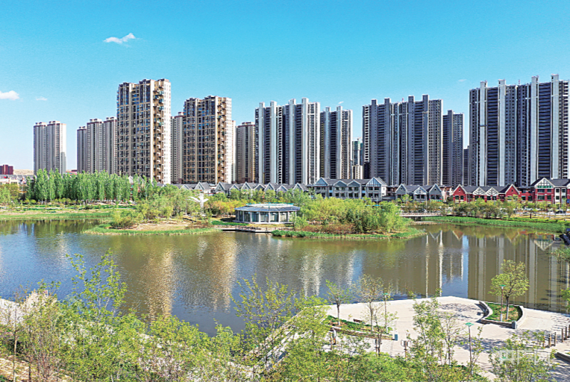 如今的兰州新区天蓝、水绿、景美（央广网发 兰州新区党工委办公室 供图）