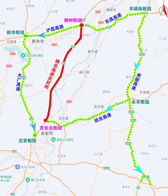 g45高速公路线路图图片