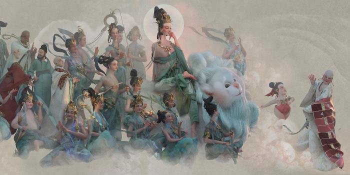 《维摩诘经变》(局部) 胡特 创作 摄