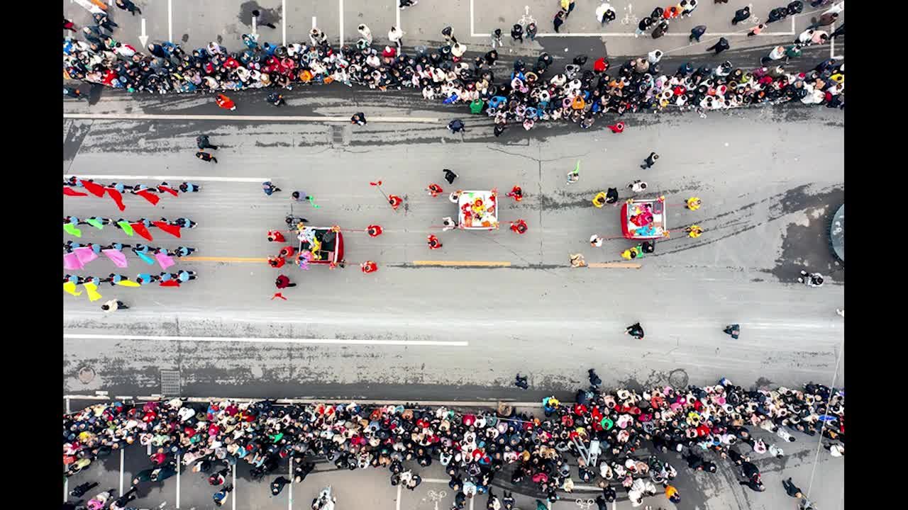 河南安阳：传统庙会传承千年非遗“抬阁”