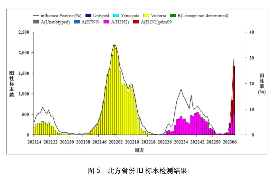 来自:中国疾控中心、国家流感中心