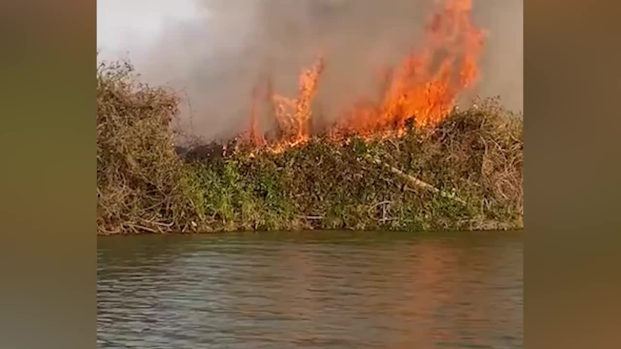 消防回应“摩托艇甩尾掀水花灭火”：他们很热心