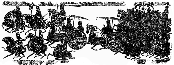 车骑出行-东汉-四川成都羊子山-画像石