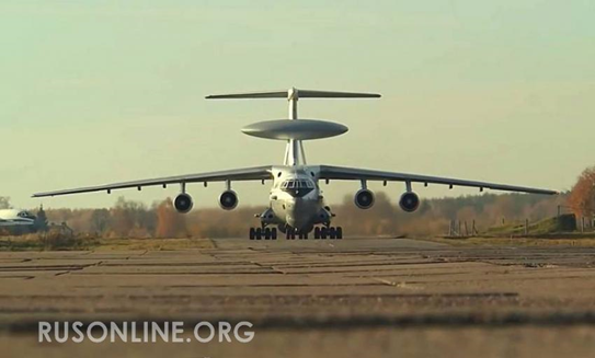 在白俄罗斯马丘利什奇空军基地起飞的俄军A-50U预警机，拍摄于去年3月