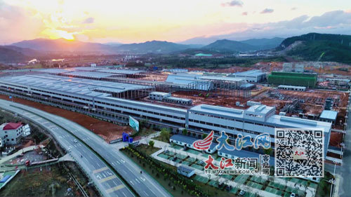 江西鲁丽绿色新材料科技产业园的建设现场。通讯员刘志宏摄
