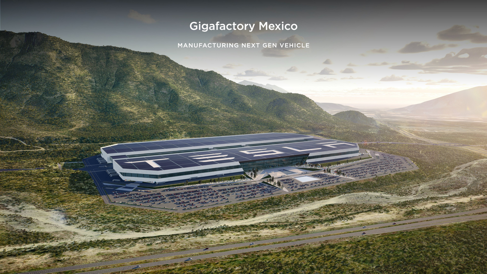 特斯拉公布的墨西哥超级工厂的渲染图