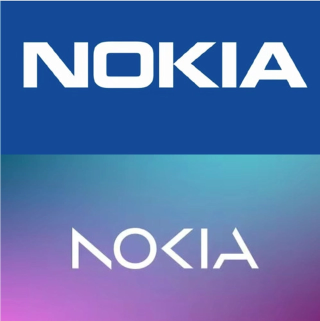 图/上：诺基亚老版Logo；下：诺基亚新版Logo 来源/诺基亚