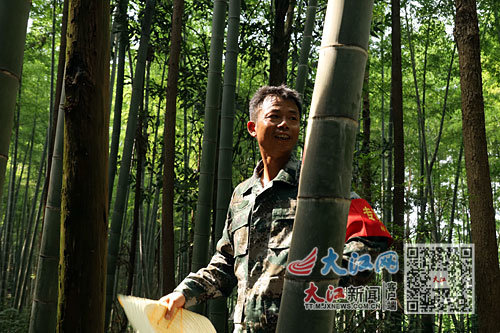 永修县专职护林员在巡林。(图由永修县林业局提供)