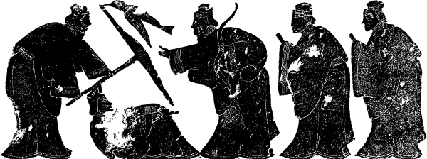 管仲射小白-东汉-山东嘉祥武氏祠