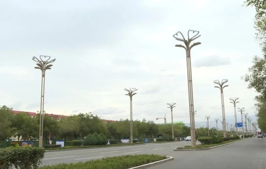 △金昌市区新华大道新添路灯