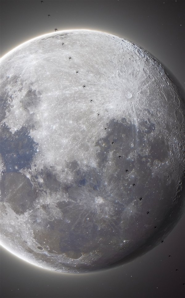 美国天文摄影师拍到中国空间站凌月：绝美且震撼！