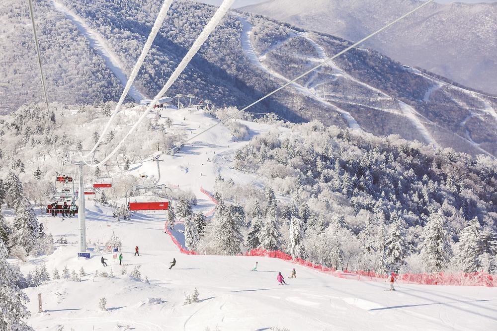 吉林市冰雪经济高质量发展试验区北大湖滑雪度假区。