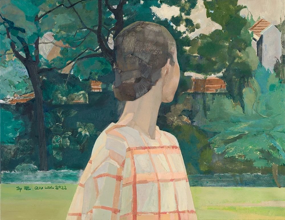 邱琳 · 她 · 2023 · 布面油画 · 27×35