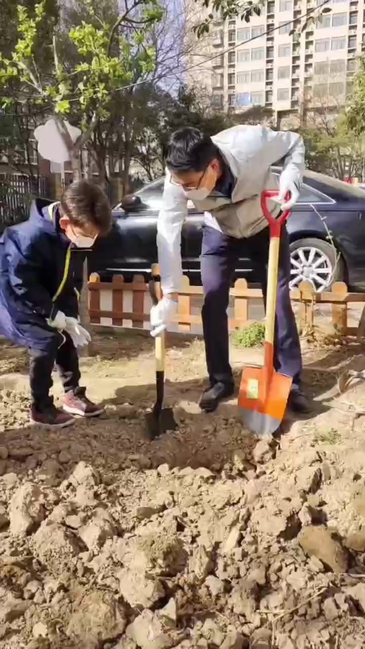 河南省实验学校鑫苑外国语小学“笃志”学生劳动课程之“今天我植树”