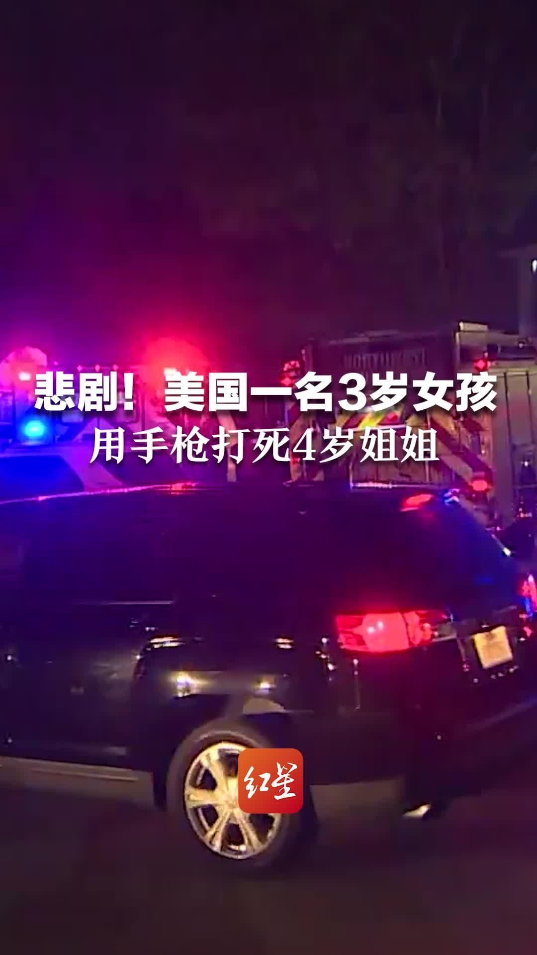 悲剧！美国一名3岁女孩用手枪打死4岁姐姐