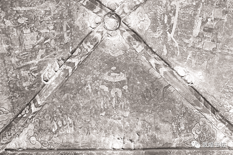 麦积山石窟第4窟第2龛龛顶右坡明代壁画