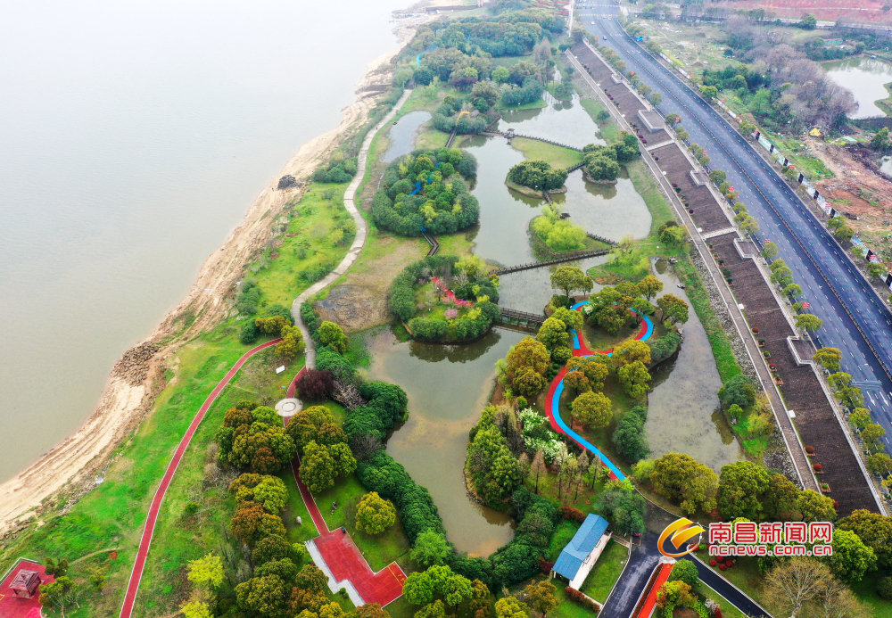 南昌红谷滩区渔舟湾湿地公园：春日景如画（图）