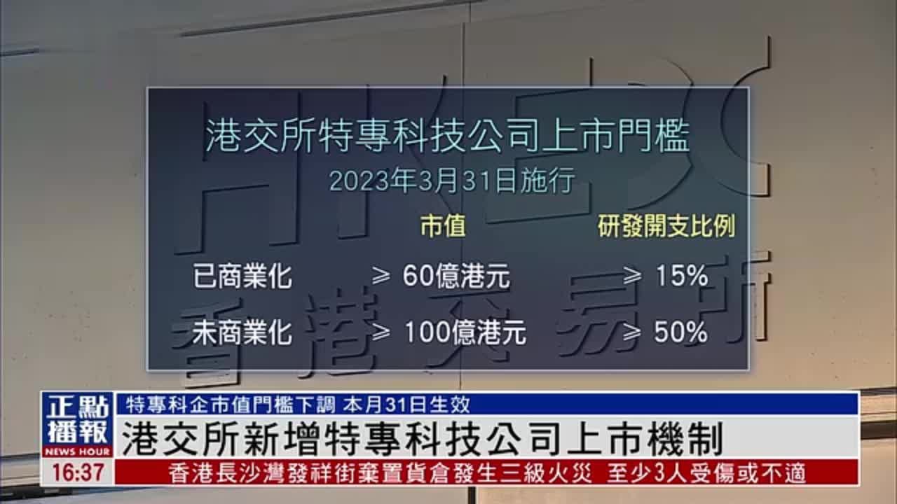 港交所新增特专科技公司上市机制 凤凰网视频 凤凰网