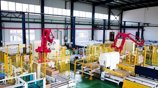 星火有机硅下游产品自动化包装线（卢园林 摄）