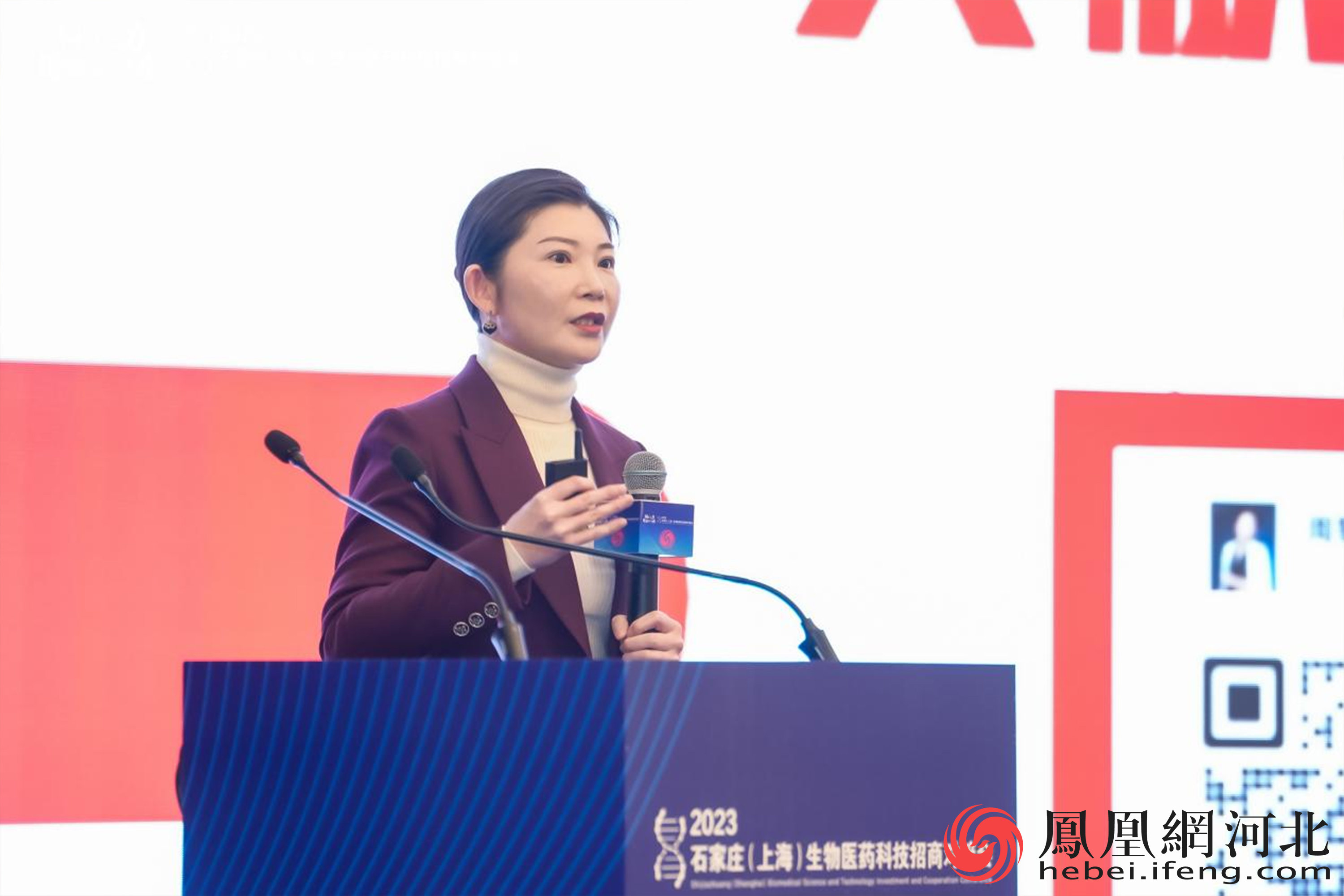 鸥黎科技董事长周黎做项目发布。