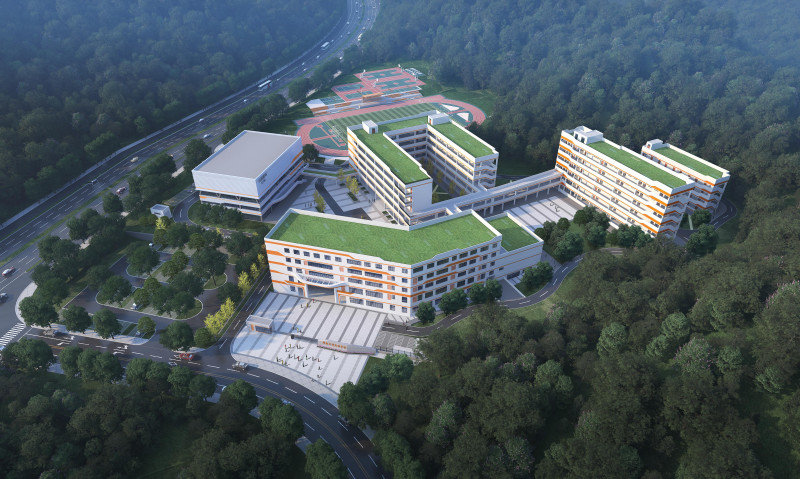 周南启明实验学校将于今年9月正式开学。这是学校效果图。学校供图
