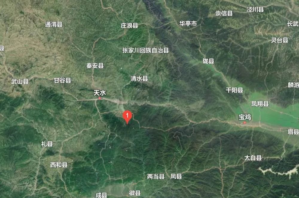 ▲ 麦积山石窟地理位置 （图片来源： 百度地图）