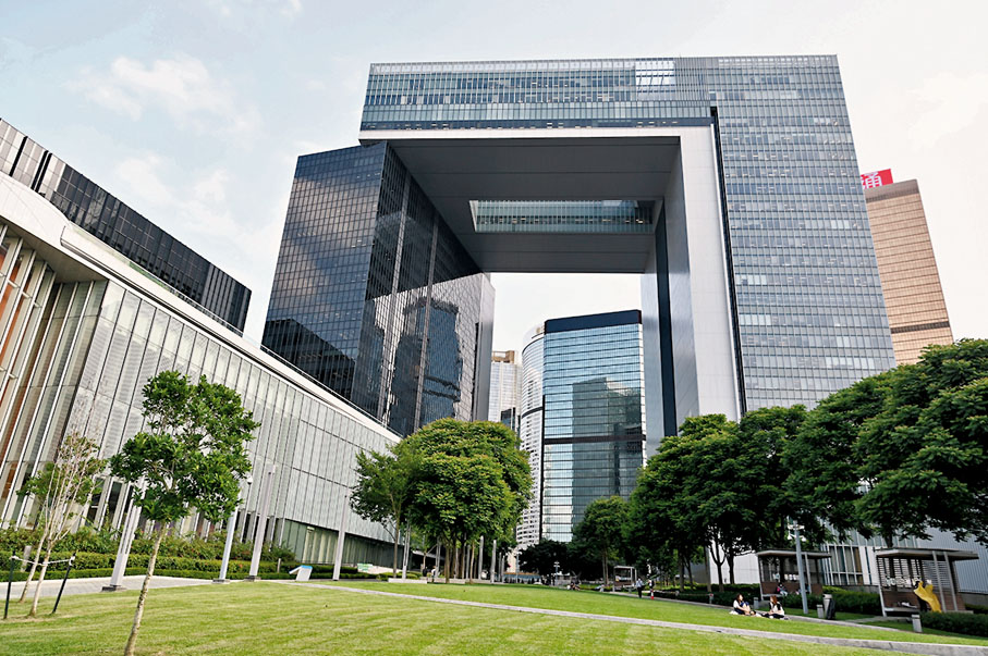 香港特区政府总部大楼。（图片来源：香港文汇网资料图）