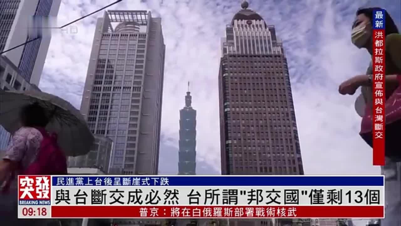 新闻背景｜与台湾断交成必然 台所谓“邦交国”仅剩13个