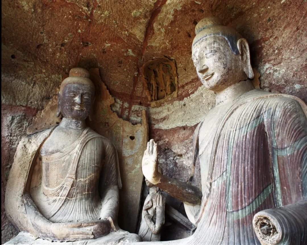 ▲ 78窟内景，北魏早期。