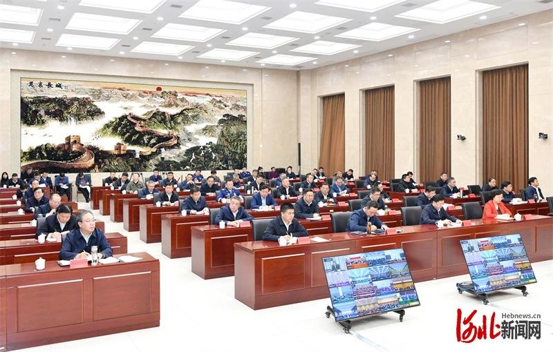 3月28日，省委、省政府召开全省安全生产和消防安全视频会议。 河北日报记者霍艳恩摄
